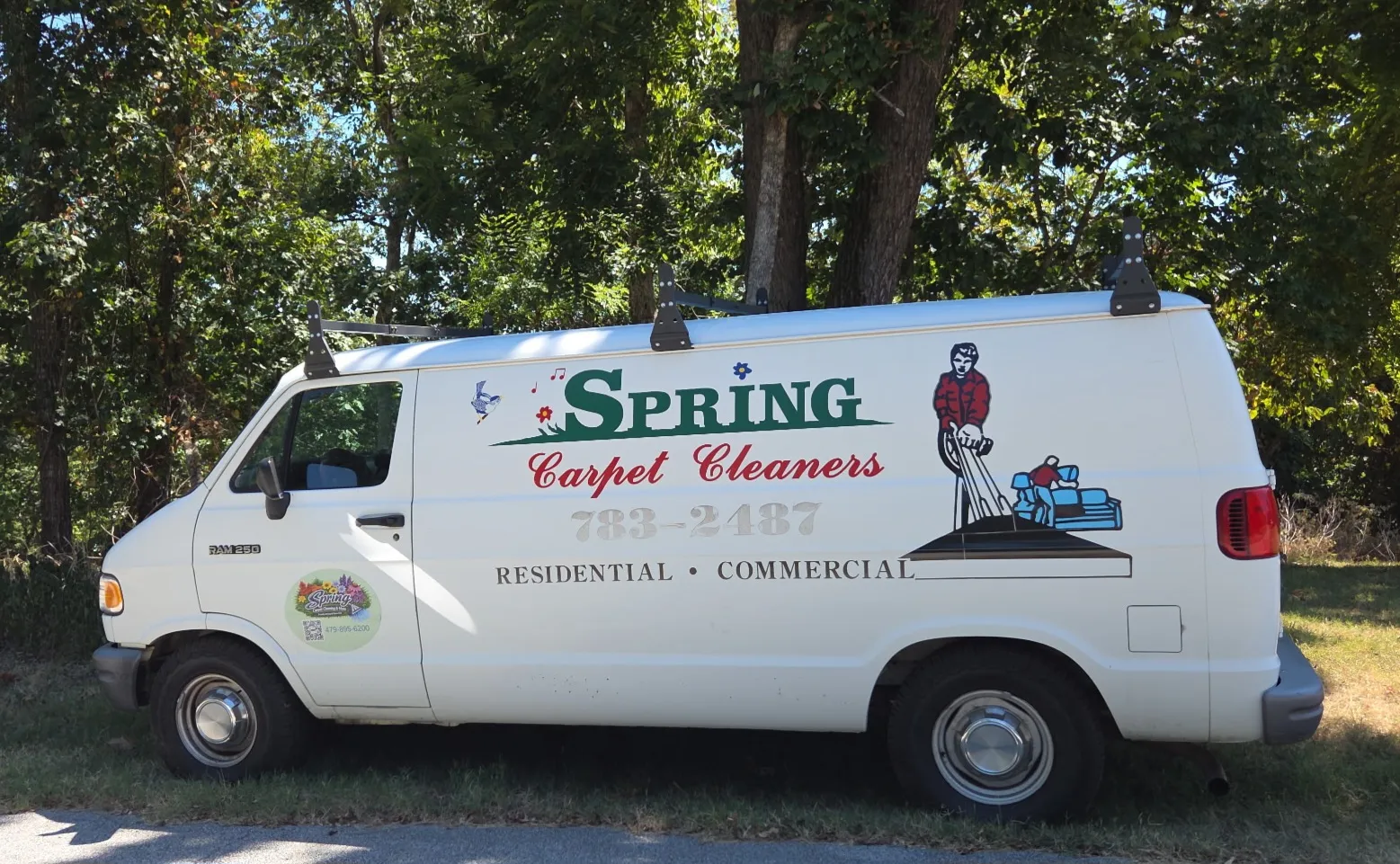 Spring Carpet Cleaners' 1993 Dodge van